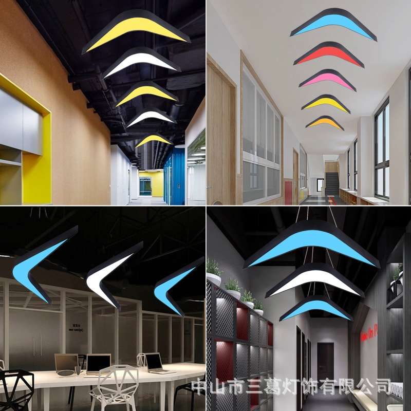 尾灯现代简约创意个性商场工业风健身房吊灯服装店铺装饰工程灯