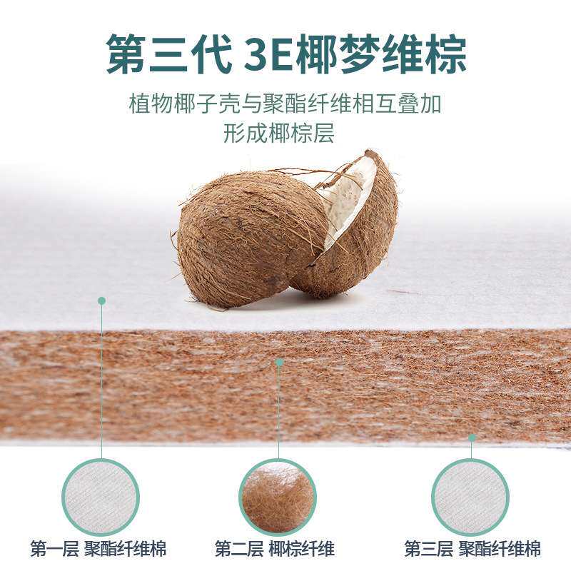 儿童床垫椰棕床垫席梦思床垫纯棉提花椰棕垫宿舍单人床垫成人棕垫