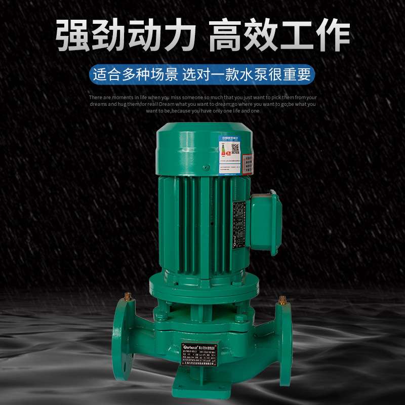 上海人民立式管道泵离心泵冷热水循环泵380V三相增压泵节能自吸