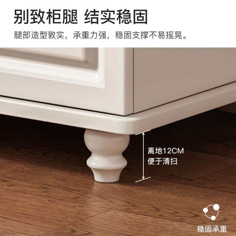 带门五斗柜卧室收纳柜子美式带抽屉储物柜多功能斗柜仿实木小户型