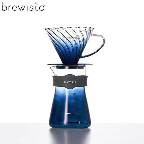 Brewista耐热玻璃手冲咖啡滤杯分享壶 V60滤杯影子蓝极光皓月套装