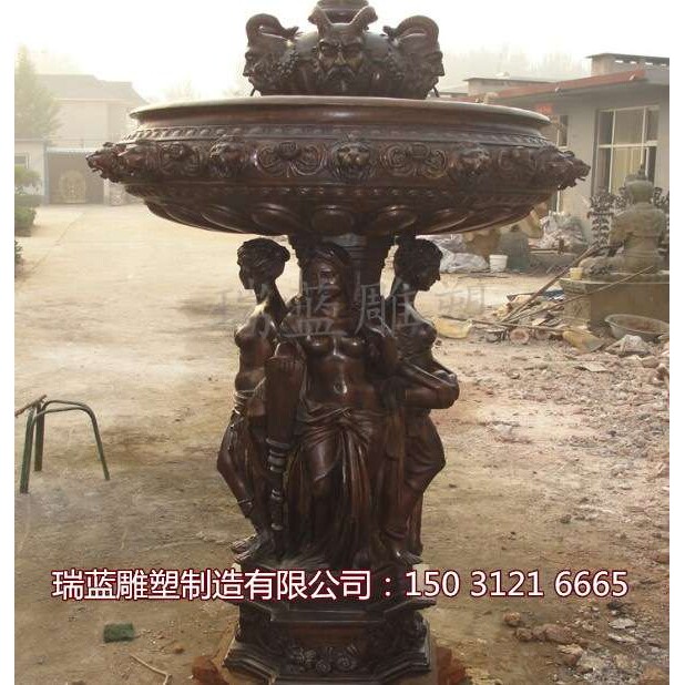 铸铜十二生肖雕塑兽首人身坐像喷水圆明园12吐水兽头小喷泉景观
