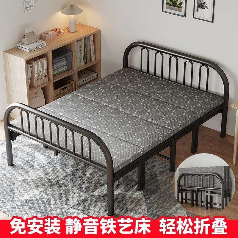 折叠床午休床单人双人床出租房宿舍简易床陪护木板床儿童成人铁床