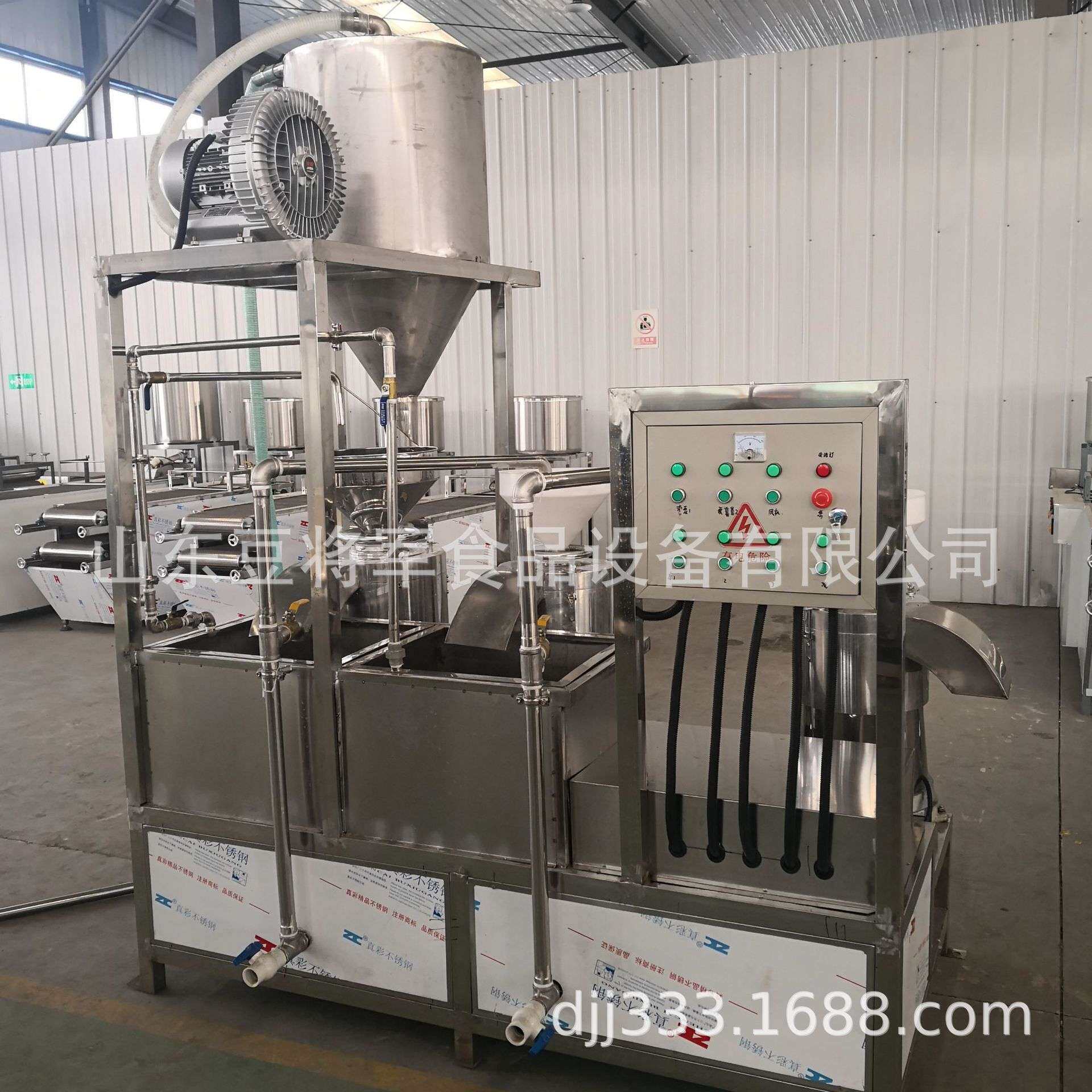 黄豆磨浆机 大型磨浆分离机 自动上豆拌渣三联磨浆机组全自动磨浆