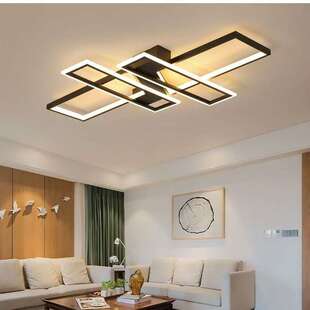 简约LED长方形客厅灯艺术吸顶灯创意个性时尚新款卧室灯房间灯