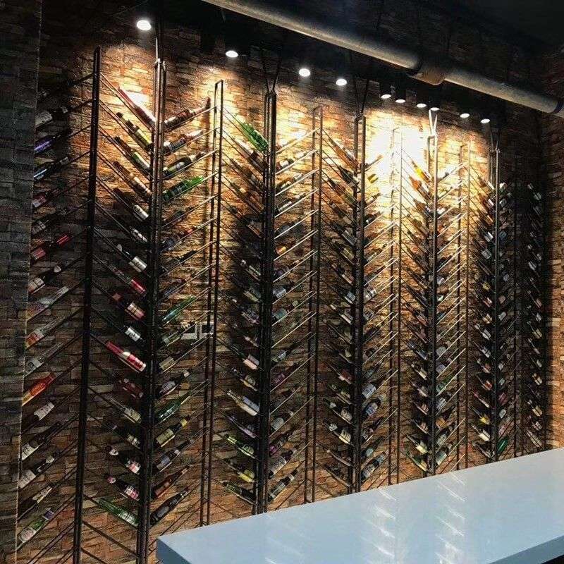 工业风铁艺红酒柜展示靠墙餐吧酒吧酒架屏风壁挂音乐吧隔断置物架