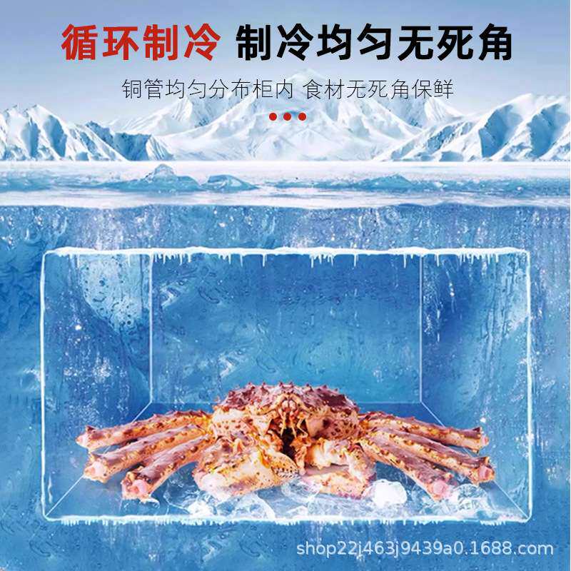 格菱海鲜柜展示柜冷藏卧式冰柜商用冰箱不锈钢保鲜柜保温锁鲜熟食