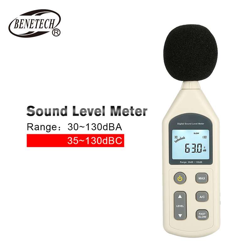 标智GM1357 数字式噪音计 A和C加权 过载显示 麦克风SOUND LEVEL