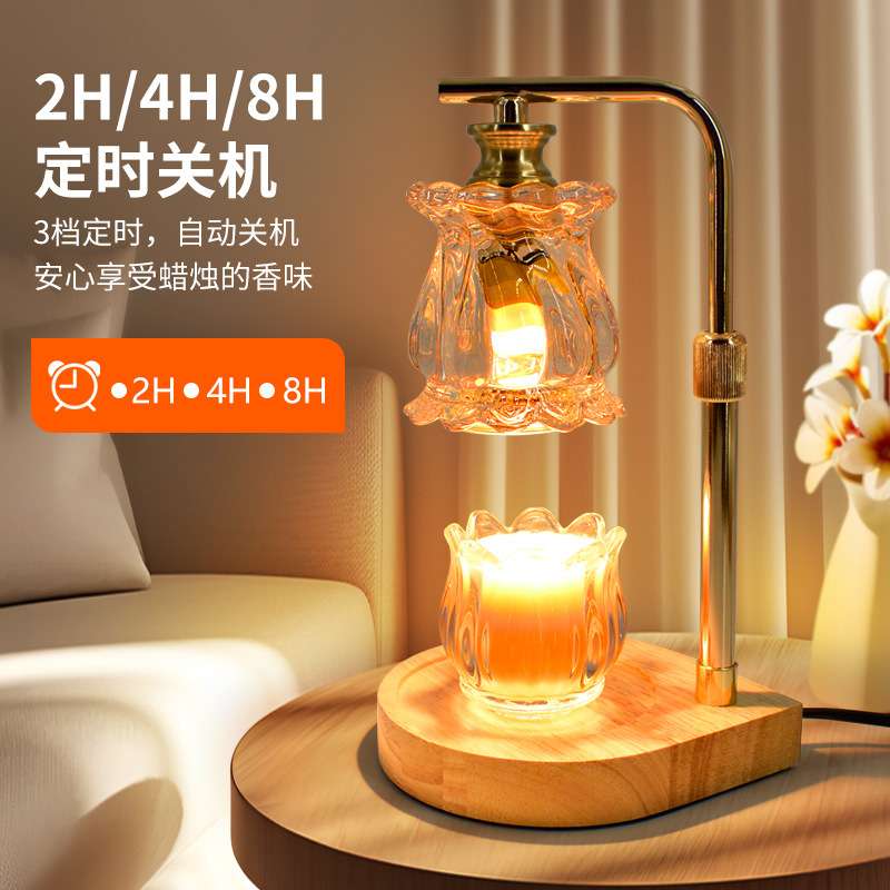 融蜡灯 跨境 香熏灯 卧室床头照蜡烛浪漫可定时调光蜡烛灯氛围灯