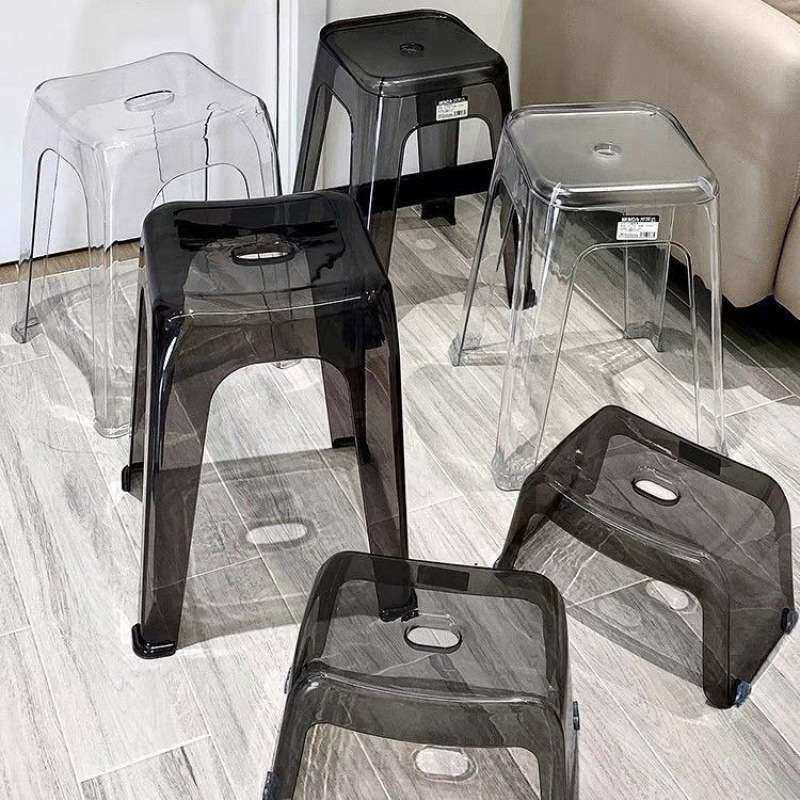 透明塑料凳子家用小凳子加厚可叠放餐桌特厚客厅高凳亚克力凳子厂
