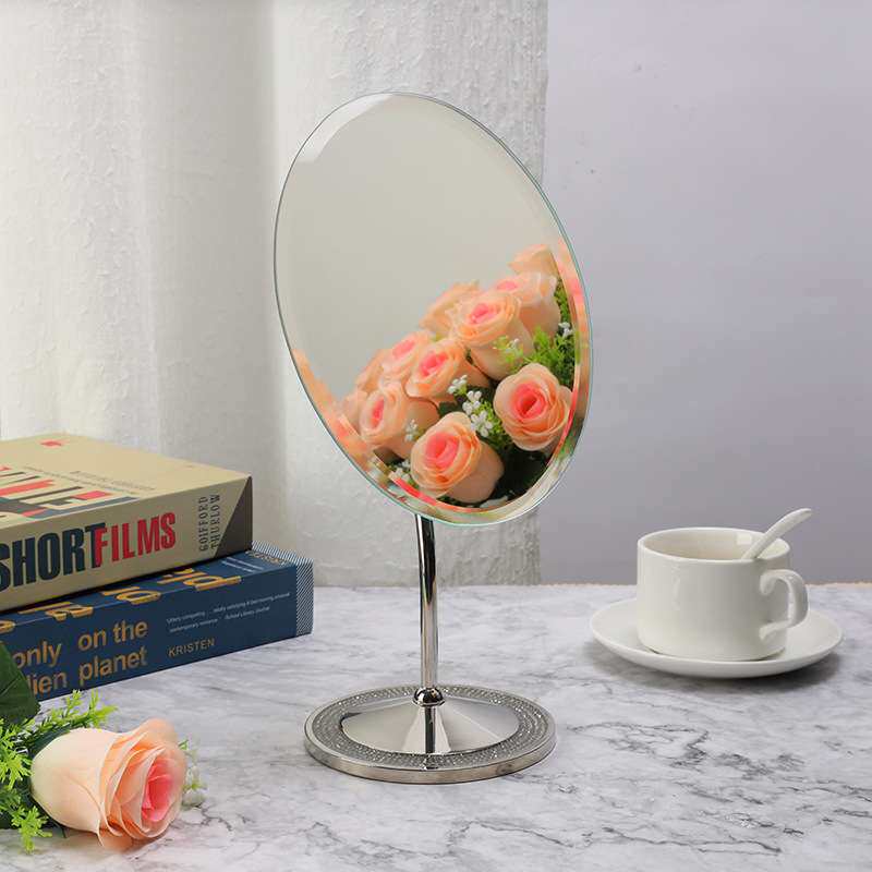 厂家源头欧式化妆镜，梳妆镜田园金属台式梳妆镜