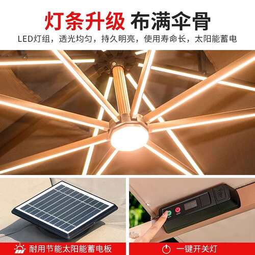德拉诺【102铝柱】罗马伞遮阳伞户外庭院伞室外别墅一楼小院罗马
