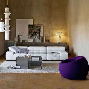 轻奢意式b&b italia 沙发椅单人休闲椅双人位布艺沙发懒人小