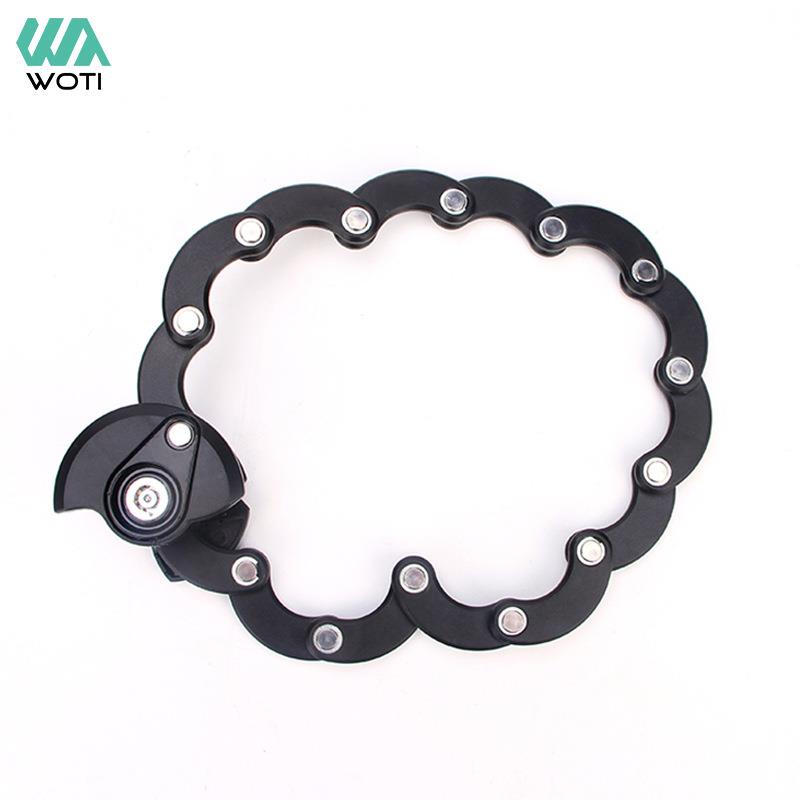 自行车锁汉堡锁折叠宝塔锁公路车山地车锁折叠汉堡钢丝锁骑行装备