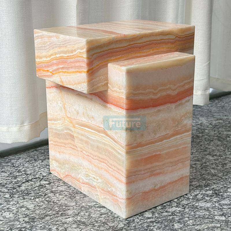 天然大理石红龙玉拼接边几现代简约轻奢咖啡桌客厅茶几边几饭桌