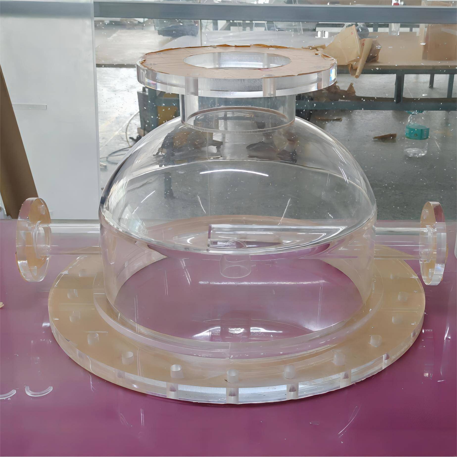 亚克力透明实验圆管 有机玻璃侧开门实验仪器 亚克力大型实验器材