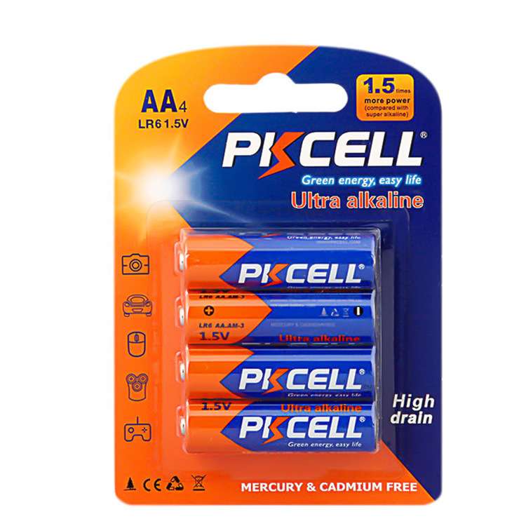 5号碱性电池LR6 两节/四节卡装英文版 AA电池1.5V 厂家直销