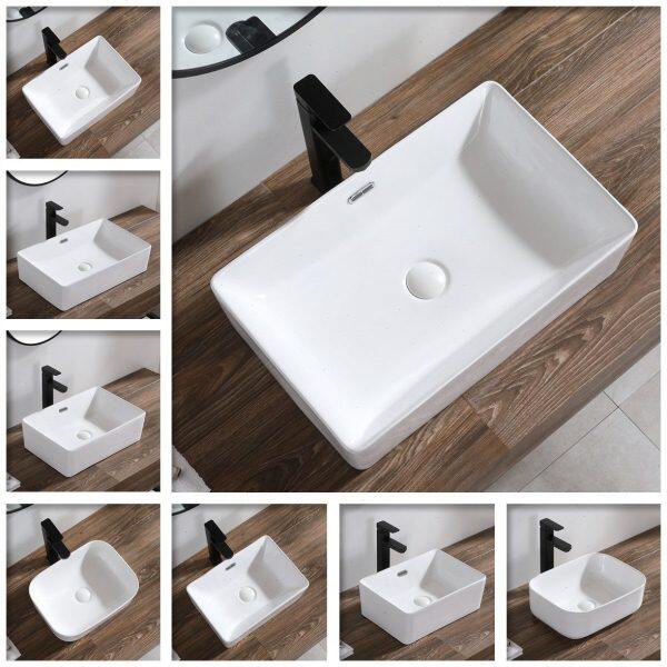 长方形台上盆方形面盆台盆简约 脸盆浴室 艺术阳台洗手盆轻奢陶瓷