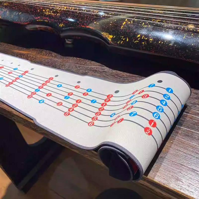 古琴音位图桌垫古琴初学小白入门助记音位保护琴桌练习.音准辅助