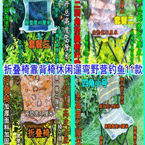 折叠椅靠背椅便携式休闲遛弯车载野营垂钓沙滩椅多用途多功能椅子