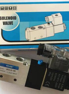 亚德客-通4210位0换二-100型08/10/V3五V电磁阀1541406-V11-4/向