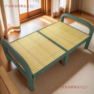 家用单人双人午休午睡竹床竹子实木板式硬板床简易加固凉床折叠床