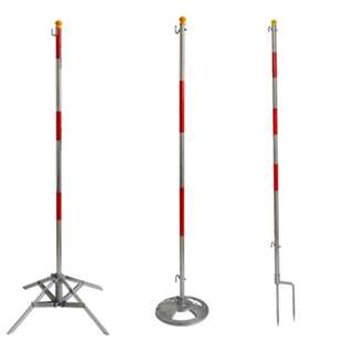 百鼎1.2米围网不锈钢支架杆 便携式不锈钢围栏杆 带挂钩支架