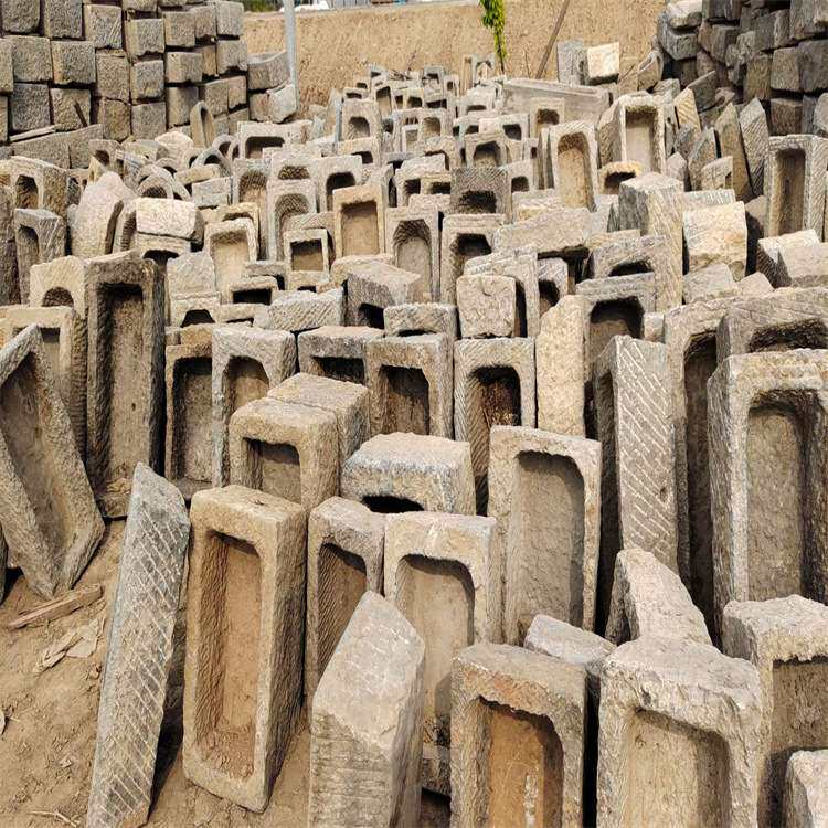 老石槽鱼缸石头花盆庭院流水组合青石户外牛槽马槽摆件景观老旧槽