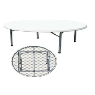 160cm直径塑料圆桌 折叠式一米六大型圆餐桌 10人吹塑中空折叠桌