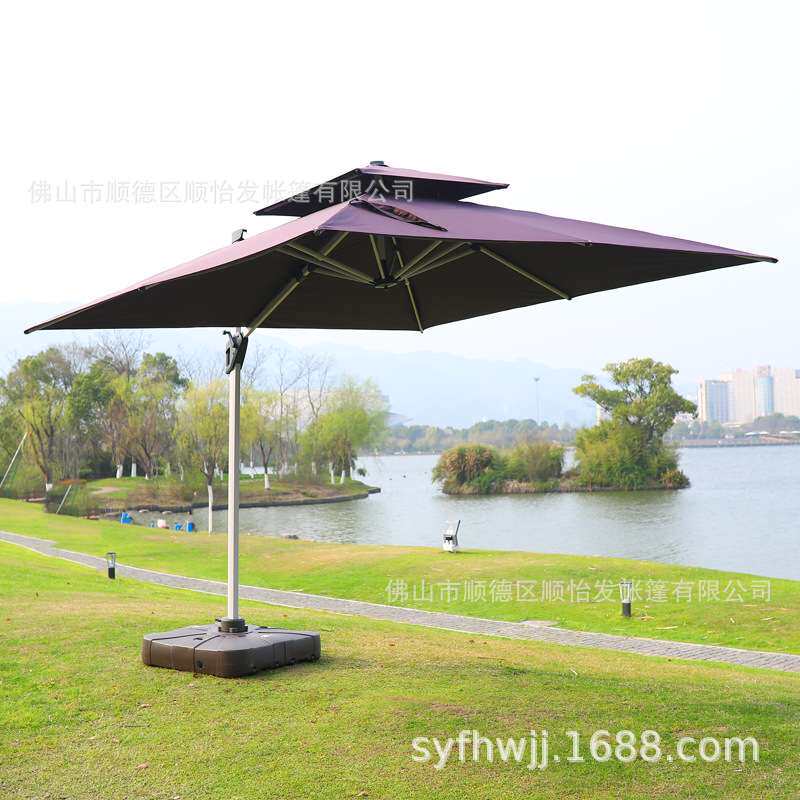 户外遮阳伞罗马伞庭院休闲大伞摆摊网红咖啡厅阳台花园室外遮阳伞