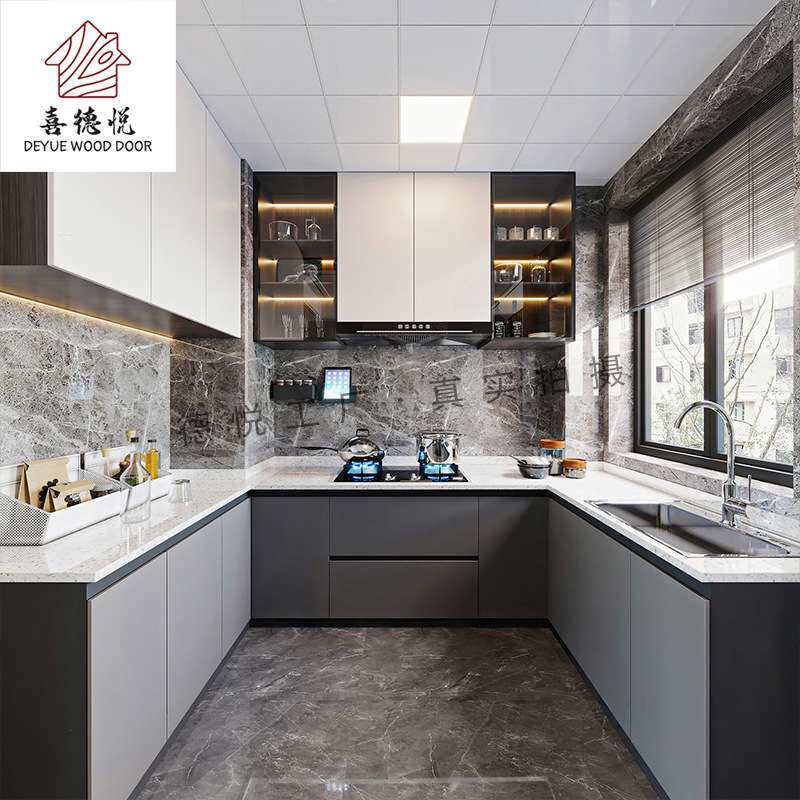 南京源头厂家纯实木烤漆简约风格橱柜柜门工厂店