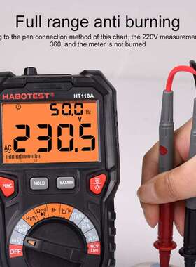 新款HABOTEST HT118A手持式双背光高精度自动数字万用表