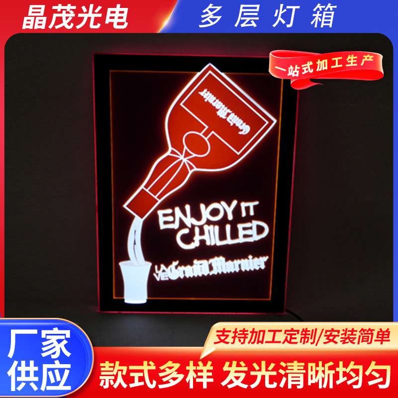 厂家供应led创意灯箱广告牌户外制作挂墙式招牌发光灯箱
