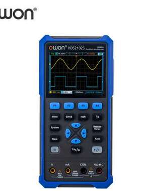 利利普owon手持示波器HDS2102S带宽100M4位半万用表25M信号源