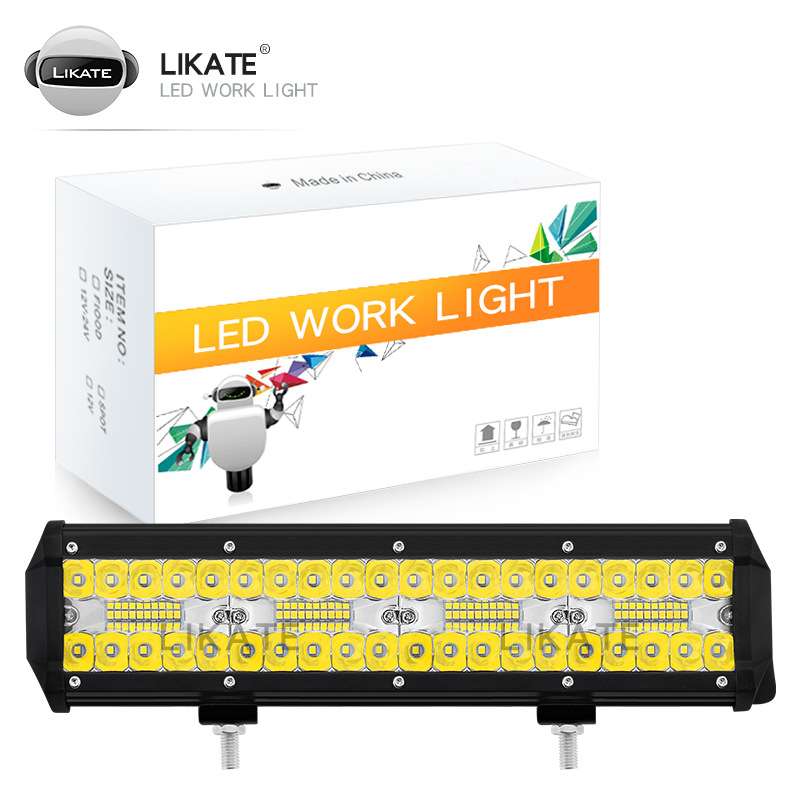 LKT12英寸240W80灯三排LED长条灯工作行驶改装越野车灯车顶长条灯