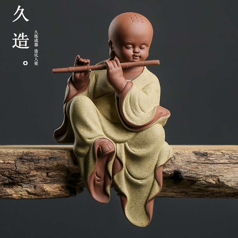 小和尚摆件全套 中式禅意电视柜装饰品 创意家居摆设工艺品