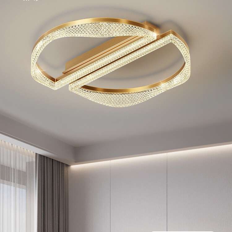 卧室吊灯吸顶灯后现代简约书房吊灯北欧轻奢全铜房间灯具