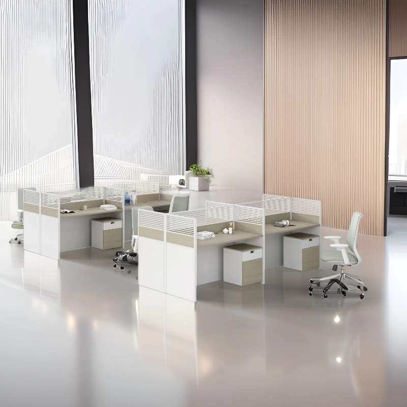 员工桌2 4人位屏风卡座6人隔断工位财务桌8人位职员办公桌椅组合