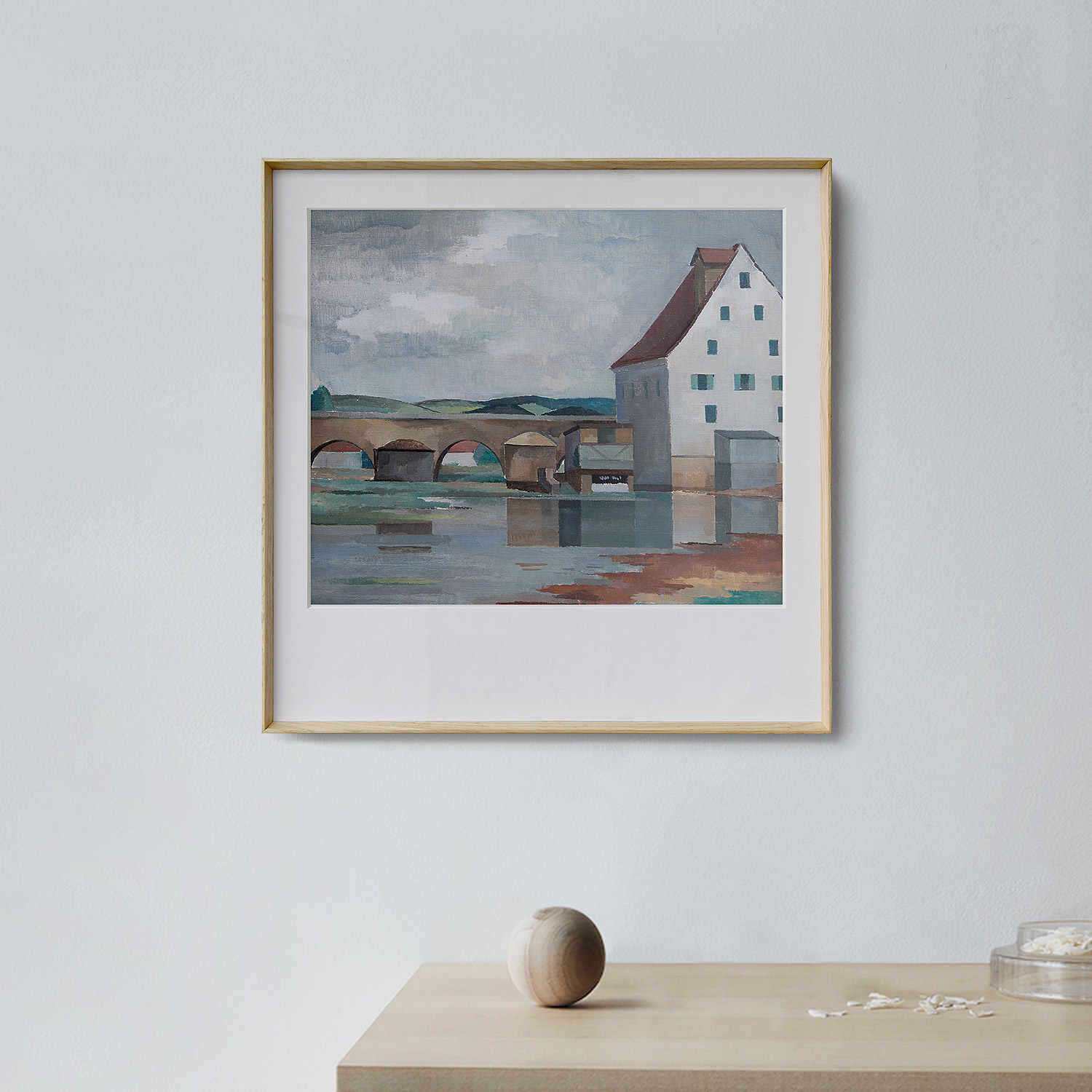 芬兰水彩风景装饰画客厅卧室过道走廊壁画复古文艺挂画