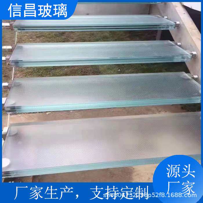 超白楼梯扶手踏板透明夹胶玻璃防滑加厚钢化玻璃面板楼梯面板