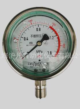 厂家销售 YNBF100 全不锈钢压力表 充油 抗震 耐震 防振 耐氯酸碱