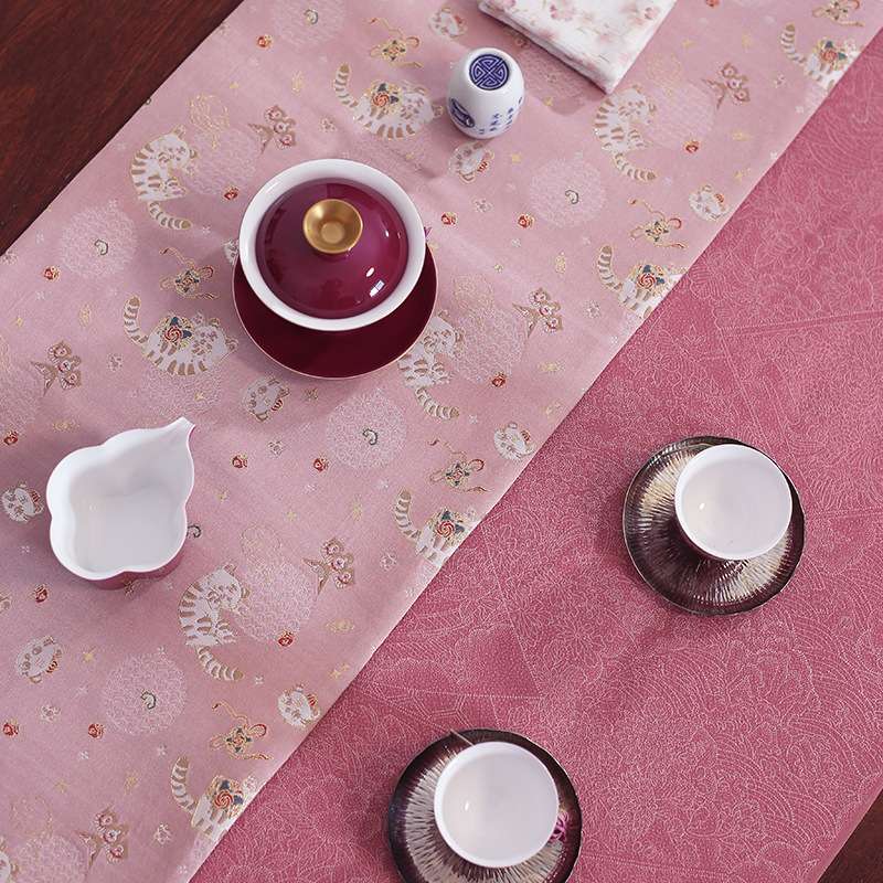 200*30精品织锦茶席中式餐桌桌旗 干泡茶席布杯垫桌布垫抱枕坐垫