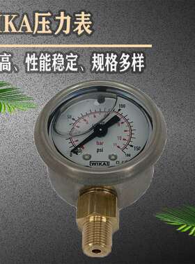 德国wika不锈钢压力表充液型坚固耐用113.53系列用于通用工业威卡
