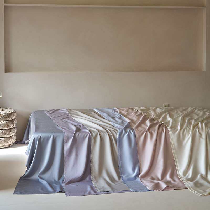 高端床品A类100S超细旦兰精天丝夏季凉感冰丝床单纯色凉感嫩滑