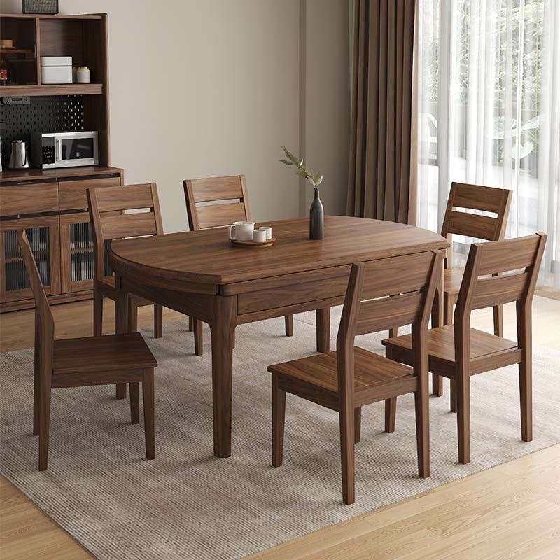 新中式黑胡桃木实木餐桌椅组合家用餐厅大小户型可伸缩跳台吃饭桌,鲜花速递/花卉仿真/绿植园艺,割草机/草坪机,淘宝优惠券,粉丝福利购,淘宝优惠卷