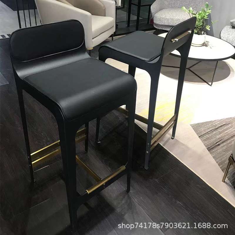 工业风设计师现代简约经济型金属吧椅酒吧椅咖啡厅吧台铁艺椅子