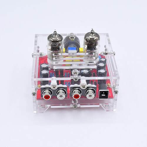 XH-A201 发烧级6J1电子管胆机前级板HIFI甲类音调板成品板水晶壳