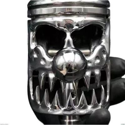 跨境新品Shift knob made from motorcycle piston骷髅汽车换挡杆