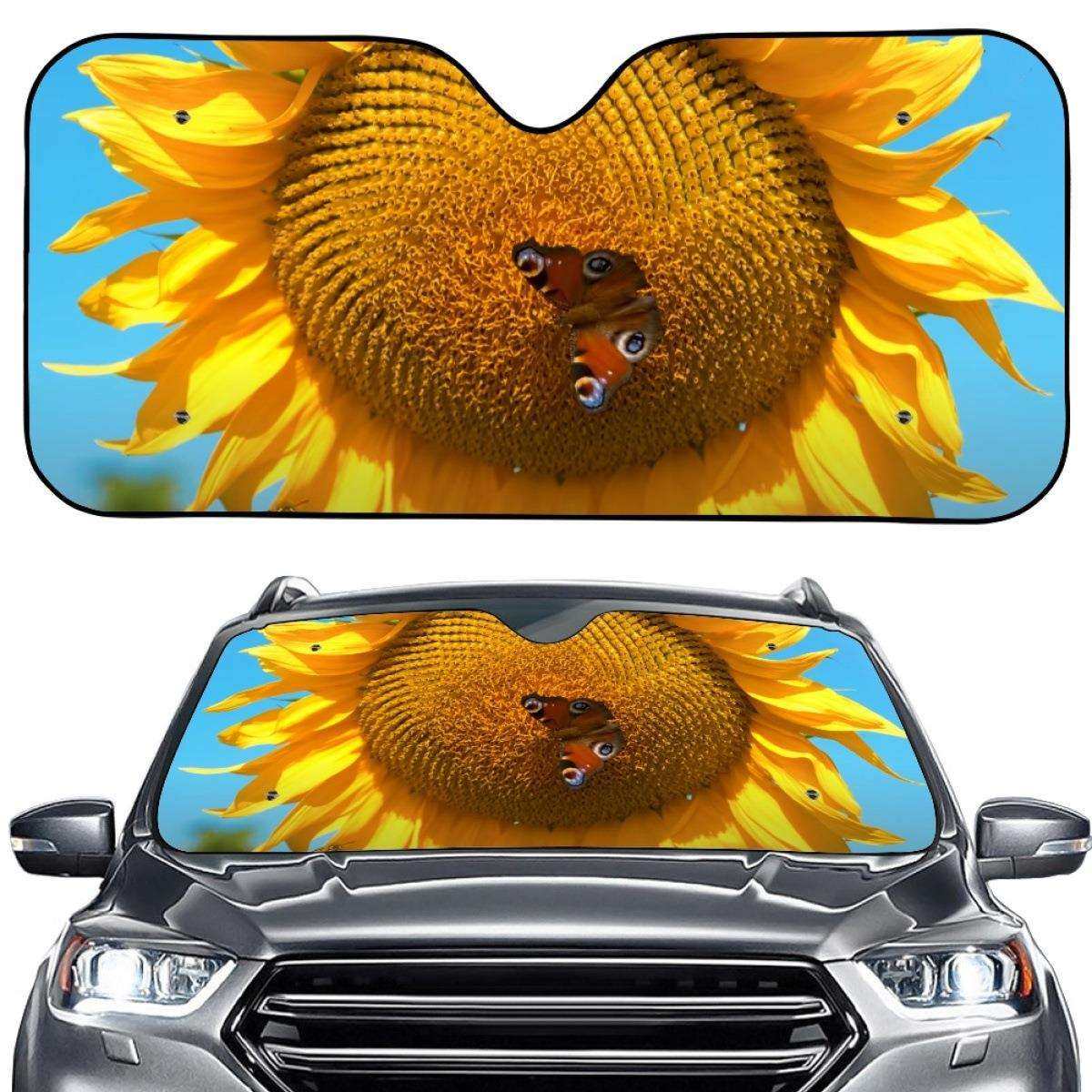 2024新款汽车遮阳板蝴蝶向日葵吸盘遮阳前挡玻璃薄款防晒隔热板,电子元器件市场,其它元器件,淘宝优惠券,粉丝福利购,淘宝优惠卷