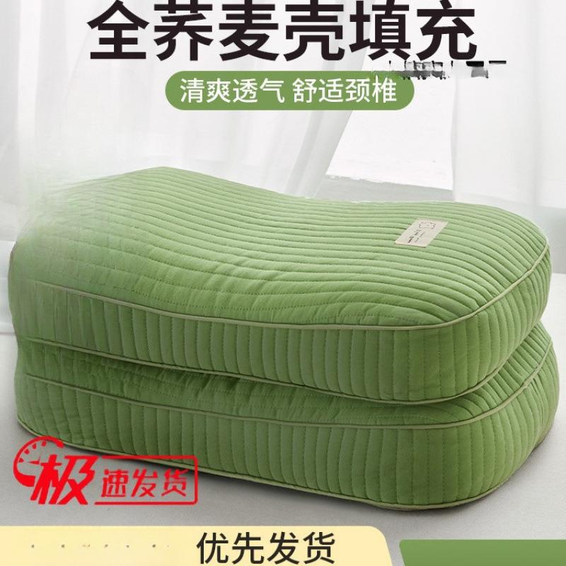 全荞麦皮壳枕头助睡眠护颈椎成人男夏季决明子枕芯小整头硬枕午睡